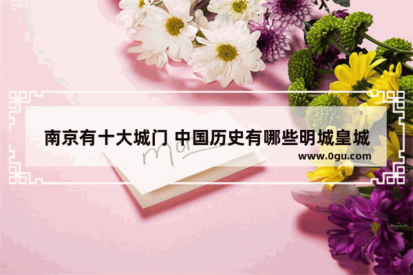 南京有十大城门 中国历史有哪些明城皇城