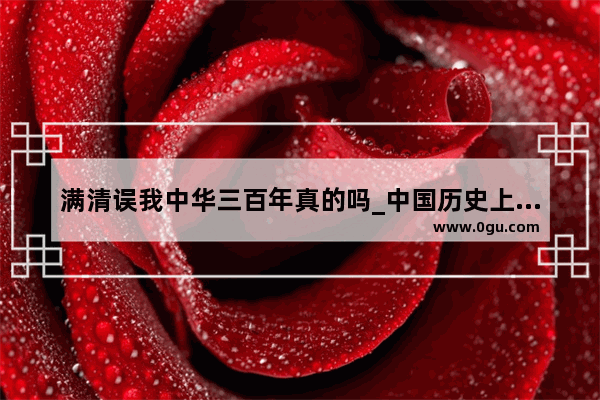 满清误我中华三百年真的吗_中国历史上有哪些著名外交家