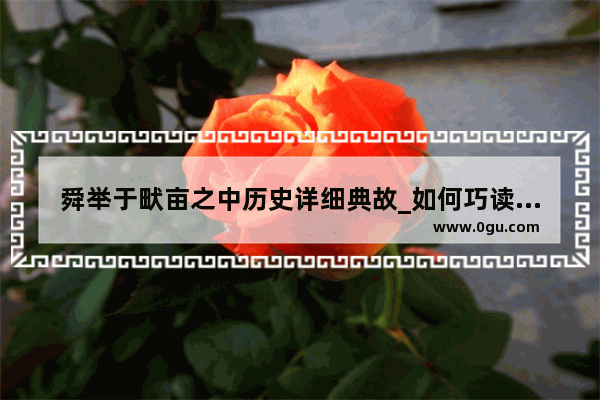 舜举于畎亩之中历史详细典故_如何巧读初中历史,我现在初二了!历史总是不及格~~呜呼!记性又差