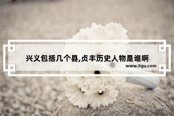 兴义包括几个县,贞丰历史人物是谁啊