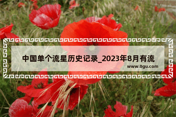 中国单个流星历史记录_2023年8月有流星吗