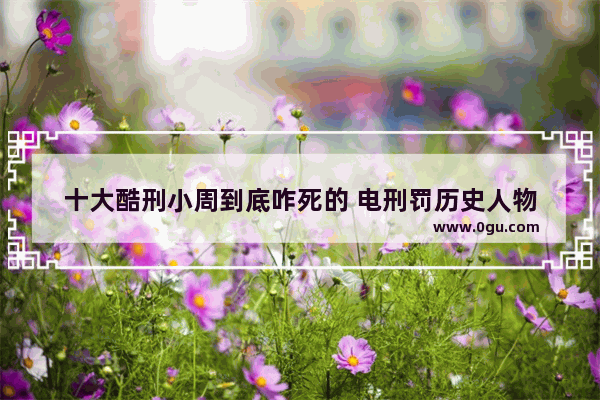 十大酷刑小周到底咋死的 电刑罚历史人物