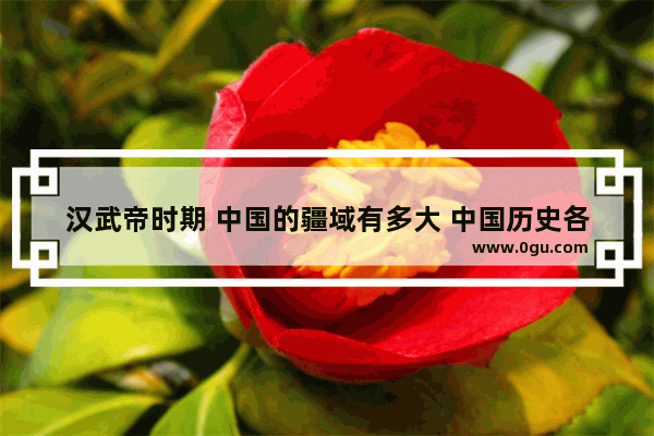 汉武帝时期 中国的疆域有多大 中国历史各个朝代领土图