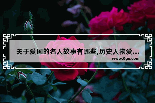 关于爱国的名人故事有哪些,历史人物爱国事迹故事
