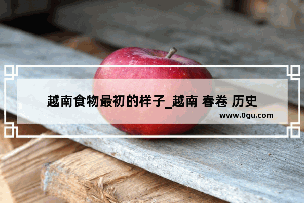 越南食物最初的样子_越南 春卷 历史