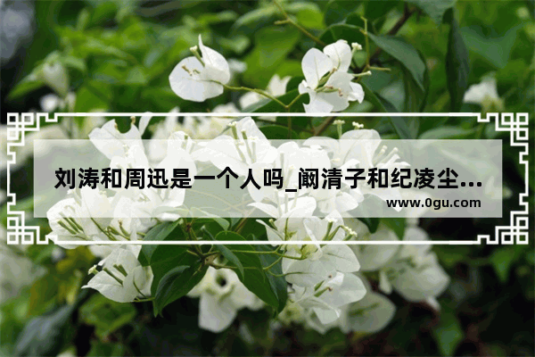 刘涛和周迅是一个人吗_阚清子和纪凌尘最近参加了哪一档真人秀节目