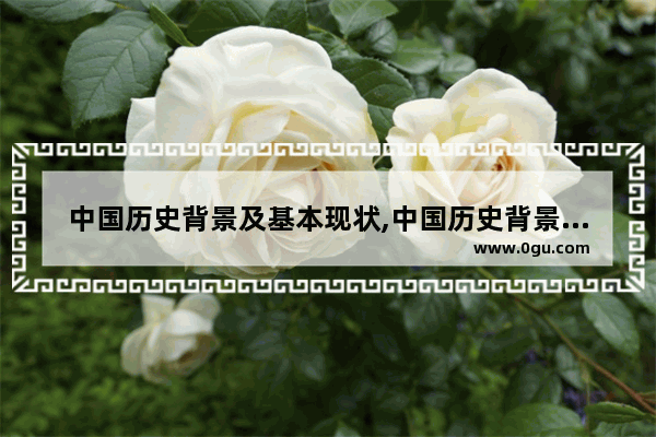 中国历史背景及基本现状,中国历史背景及基本现状