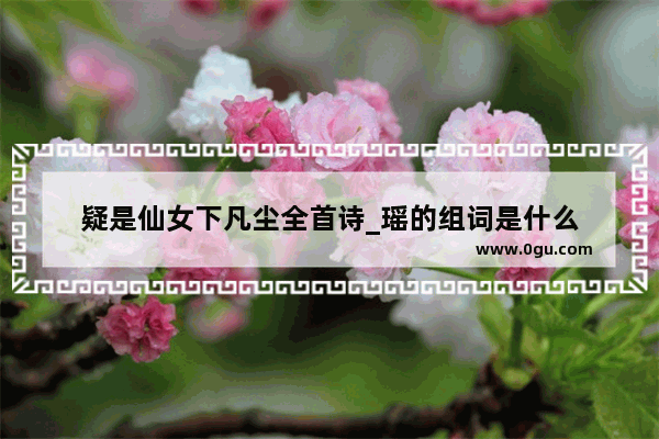 疑是仙女下凡尘全首诗_瑶的组词是什么