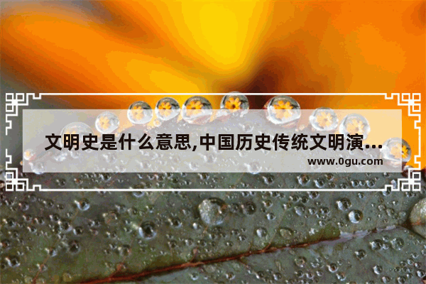 文明史是什么意思,中国历史传统文明演化表