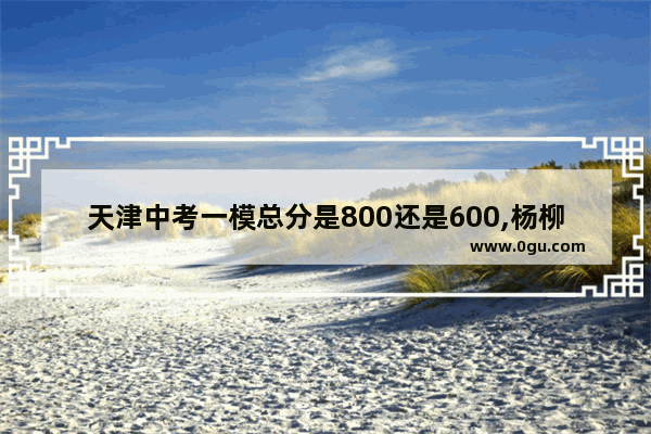 天津中考一模总分是800还是600,杨柳青历史文化英文