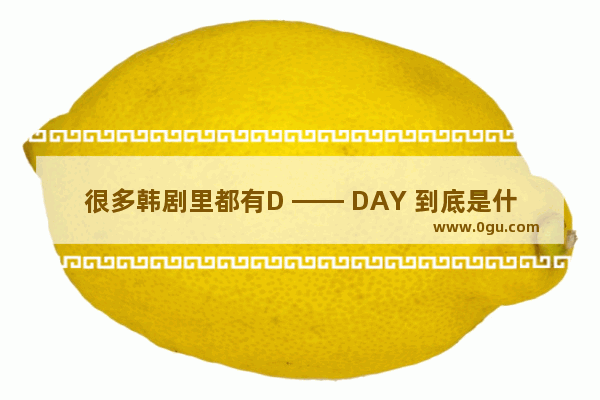 很多韩剧里都有D —— DAY 到底是什么意思啊 美国世界历史翻译