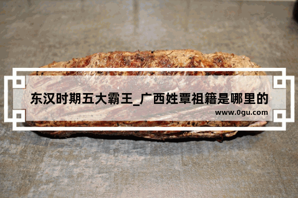 东汉时期五大霸王_广西姓覃祖籍是哪里的