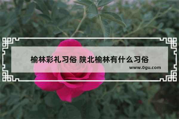 榆林彩礼习俗 陕北榆林有什么习俗