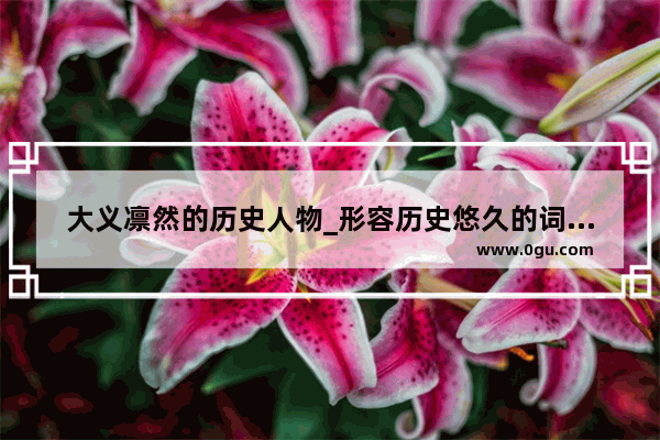 大义凛然的历史人物_形容历史悠久的词语是什么