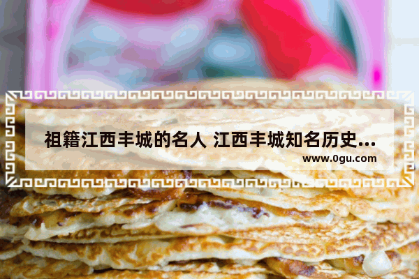 祖籍江西丰城的名人 江西丰城知名历史人物