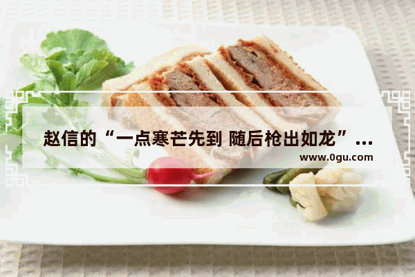 赵信的“一点寒芒先到 随后枪出如龙”是出自那首诗啊,关于赵信的历史人物