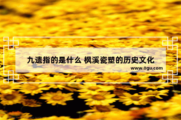 九遗指的是什么 枫溪瓷塑的历史文化