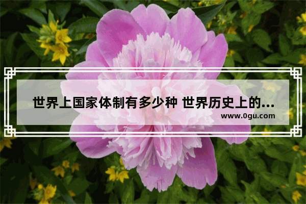世界上国家体制有多少种 世界历史上的新政体