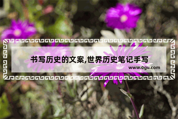 书写历史的文案,世界历史笔记手写