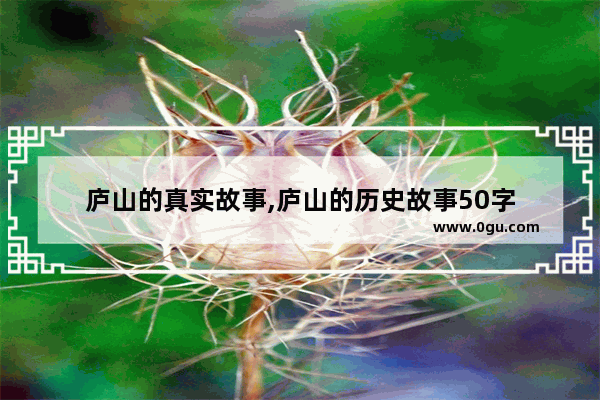 庐山的真实故事,庐山的历史故事50字