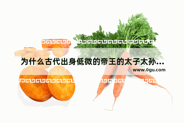 为什么古代出身低微的帝王的太子太孙都很无能 中国历史上最低微帝王