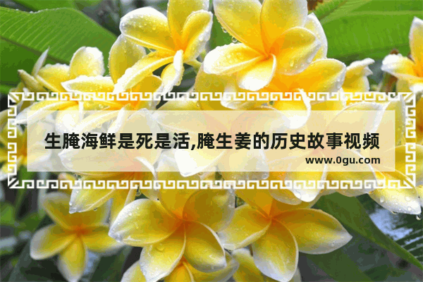 生腌海鲜是死是活,腌生姜的历史故事视频