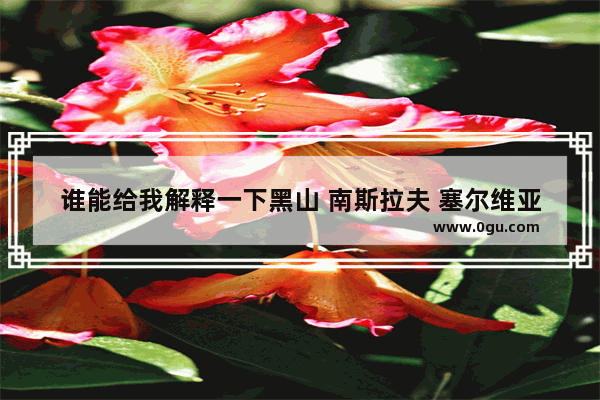 谁能给我解释一下黑山 南斯拉夫 塞尔维亚 科索沃 南联盟这些国家的关系,科索沃战争中国历史地图