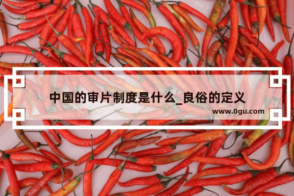 中国的审片制度是什么_良俗的定义