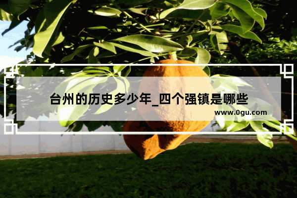 台州的历史多少年_四个强镇是哪些
