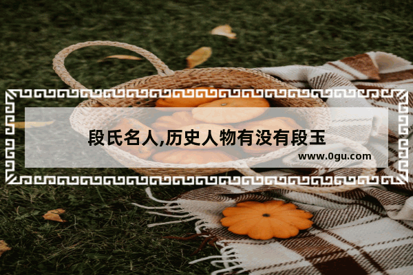 段氏名人,历史人物有没有段玉