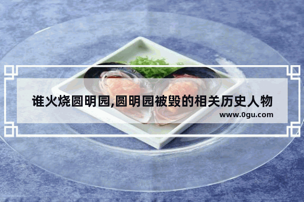谁火烧圆明园,圆明园被毁的相关历史人物