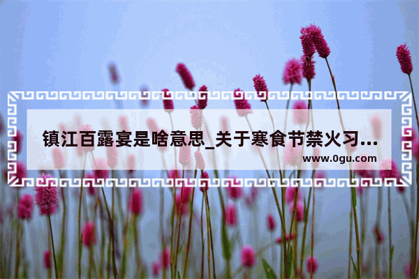 镇江百露宴是啥意思_关于寒食节禁火习俗的由来 以及取新火的习俗