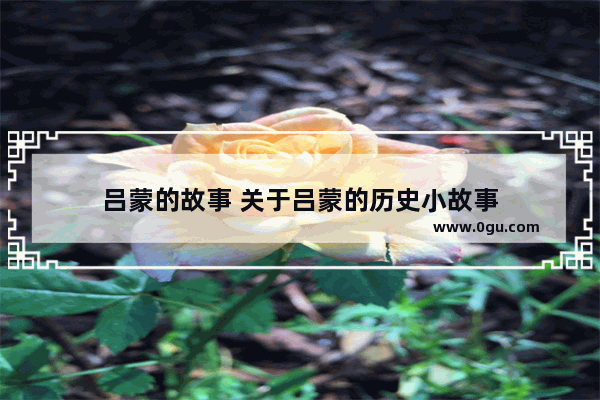 吕蒙的故事 关于吕蒙的历史小故事