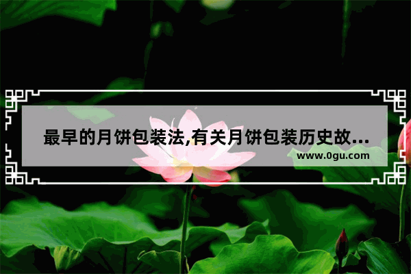 最早的月饼包装法,有关月饼包装历史故事的书