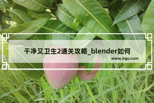干净又卫生2通关攻略_blender如何做脚模型