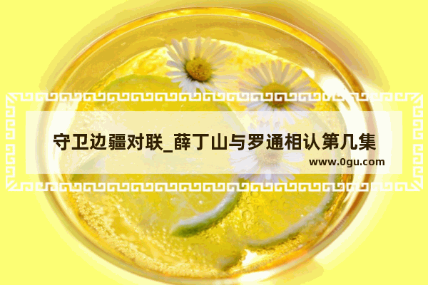 守卫边疆对联_薛丁山与罗通相认第几集
