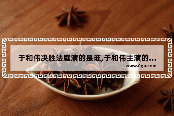 于和伟决胜法庭演的是谁,于和伟主演的历史人物