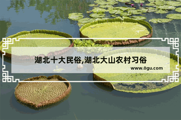 湖北十大民俗,湖北大山农村习俗