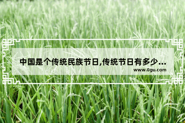 中国是个传统民族节日,传统节日有多少历史文化
