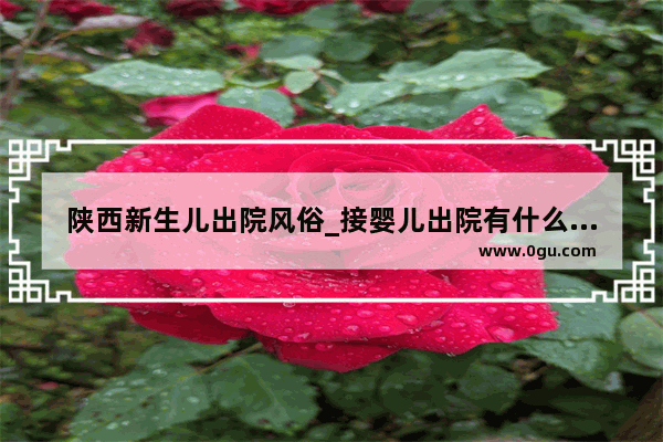 陕西新生儿出院风俗_接婴儿出院有什么讲究