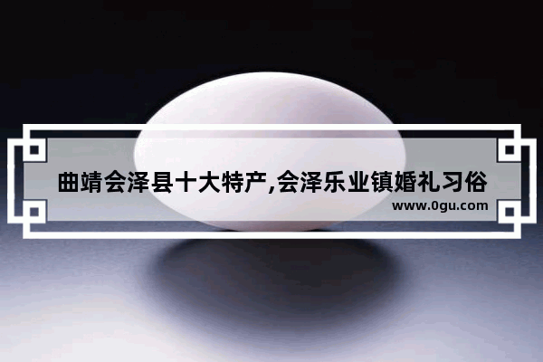 曲靖会泽县十大特产,会泽乐业镇婚礼习俗
