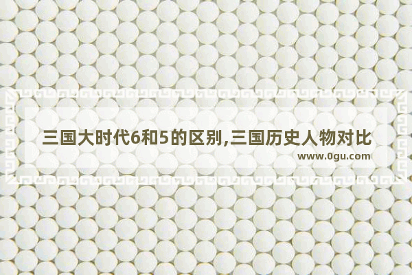 三国大时代6和5的区别,三国历史人物对比图