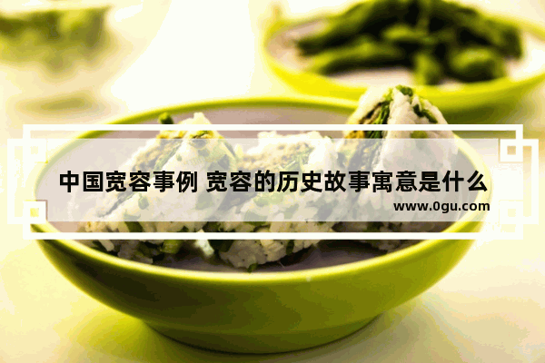 中国宽容事例 宽容的历史故事寓意是什么