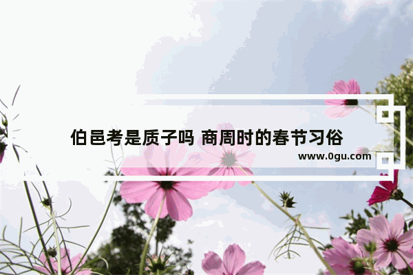 伯邑考是质子吗 商周时的春节习俗