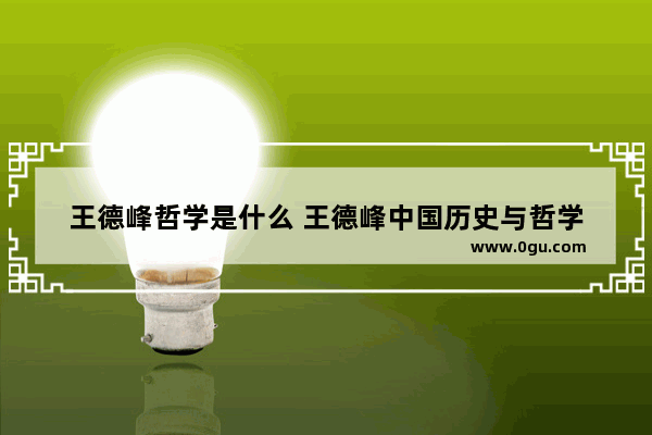 王德峰哲学是什么 王德峰中国历史与哲学