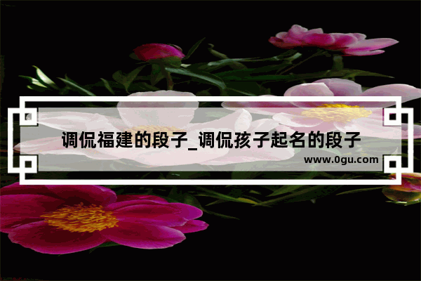 调侃福建的段子_调侃孩子起名的段子