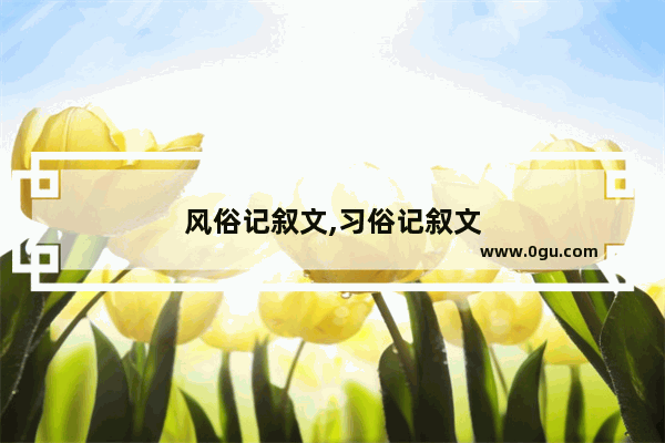 风俗记叙文,习俗记叙文