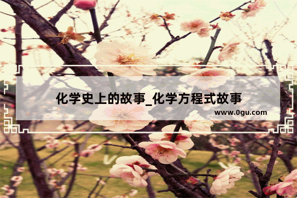 化学史上的故事_化学方程式故事