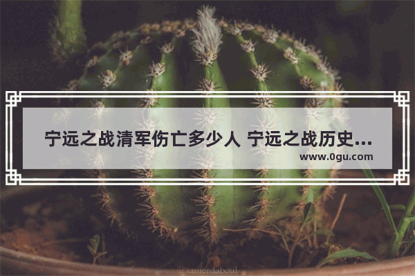 宁远之战清军伤亡多少人 宁远之战历史人物是谁