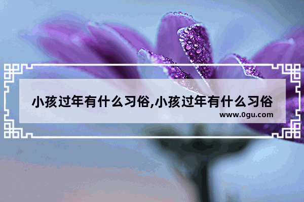 小孩过年有什么习俗,小孩过年有什么习俗